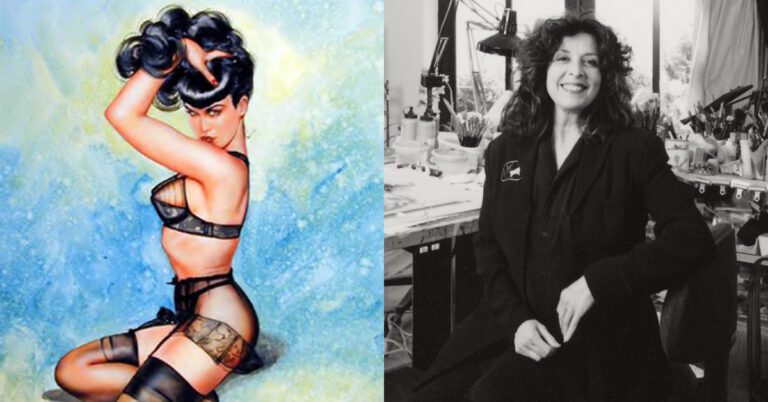 Bettie Page & pin-up artist Olivia De Berardinis